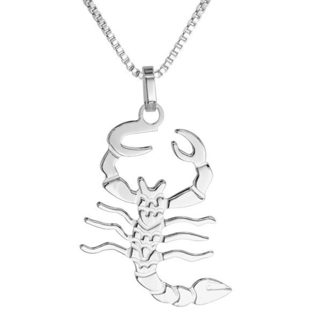 Sterling Silver Scorpion Pendant 1 1/4 inch